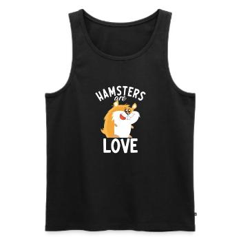 Hamster Liebhaber Hamster Geschenk - Männer Premium Bio Tank Top - Schwarz - Vorne - Michal (187cm)