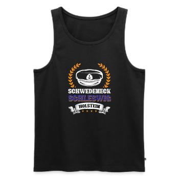 Schwedeneck Schleswig-holstein - Männer Premium Bio Tank Top - Schwarz - Vorne - AI Model Male 178 light (178cm)