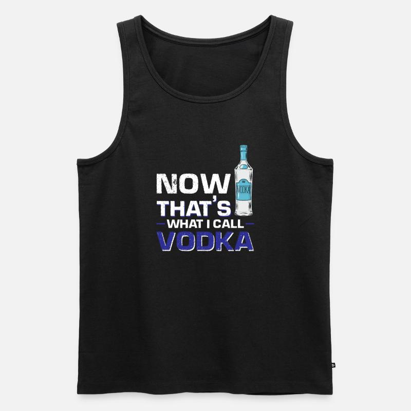 Das nenne ich Wodka - Männer Premium Bio Tank Top - Schwarz