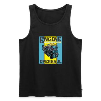 Tuning Spruch für Motorsport / Auto Fans - Männer Premium Bio Tank Top - Schwarz - Vorne - Michal (187cm)
