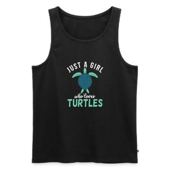 Turtle Owner Gift Turtle Lover - Men's Premium Organic Tank Top - black - Front - AI Model Male 178 light (178cm)