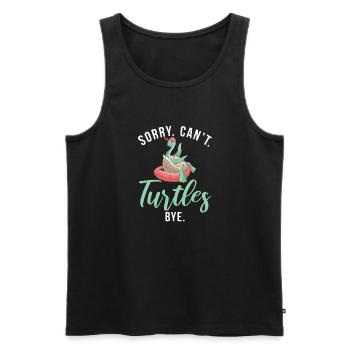 Turtle Owner Gift Turtle Lover - Men's Premium Organic Tank Top - black - Front - AI Model Male 178 light (178cm)