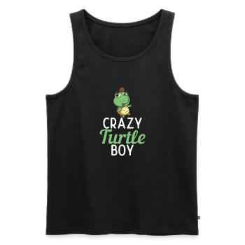 Turtle Owner Gift Turtle Lover - Men's Premium Organic Tank Top - black - Front - AI Model Male 178 light (178cm)