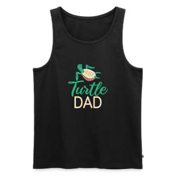 Turtle Owner Gift Turtle Lover - Men's Premium Organic Tank Top - black - Front - AI Model Male 178 light (178cm)