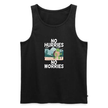 Turtle Owner Gift Turtle Lover - Men's Premium Organic Tank Top - black - Front - AI Model Male 178 light (178cm)
