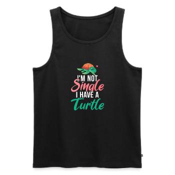 Turtle Owner Gift Turtle Lover - Men's Premium Organic Tank Top - black - Front - AI Model Male 178 light (178cm)