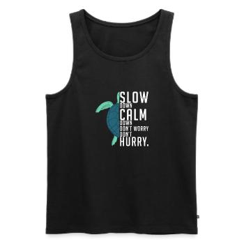 Turtle Owner Gift Turtle Lover - Men's Premium Organic Tank Top - black - Front - AI Model Male 178 light (178cm)