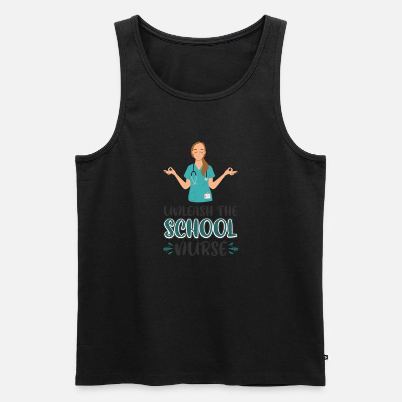 Entfessle die Schulkrankenschwester - Männer Premium Bio Tank Top - Schwarz