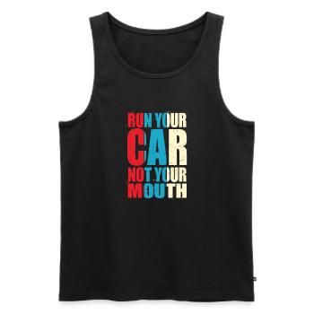 Tuning Spruch für Motorsport / Auto Fans - Männer Premium Bio Tank Top - Schwarz - Vorne - Michal (187cm)