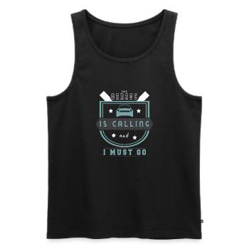Tuning Spruch für Motorsport / Auto Fans - Männer Premium Bio Tank Top - Schwarz - Vorne - Michal (187cm)