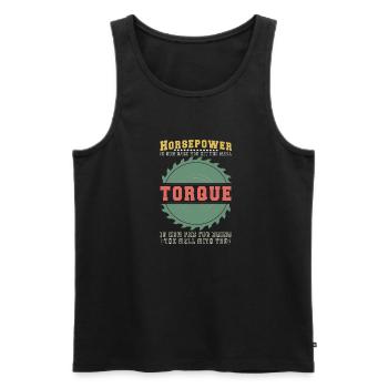 Tuning Spruch für Motorsport / Auto Fans - Männer Premium Bio Tank Top - Schwarz - Vorne - Michal (187cm)