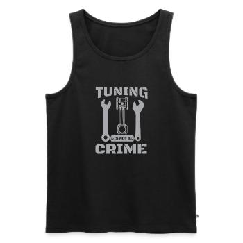 Tuning Spruch für Motorsport / Auto Fans - Männer Premium Bio Tank Top - Schwarz - Vorne - Michal (187cm)