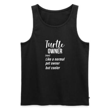 Turtle Owner Gift Turtle Lover - Men's Premium Organic Tank Top - black - Front - AI Model Male 178 light (178cm)