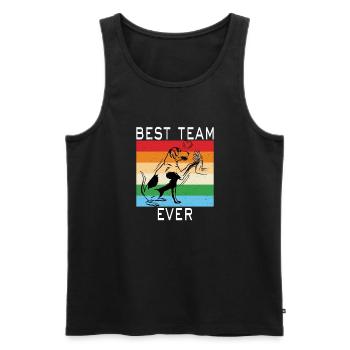 Dog Owner Gift Dog Lover - Men's Premium Organic Tank Top - black - Front - Michal (187cm)