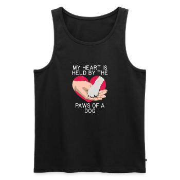 Dog Owner Gift Dog Lover - Men's Premium Organic Tank Top - black - Front - Michal (187cm)