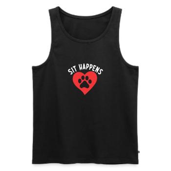 Dog Owner Gift Dog Lover - Men's Premium Organic Tank Top - black - Front - Michal (187cm)