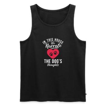 Dog Owner Gift Dog Lover - Men's Premium Organic Tank Top - black - Front - Michal (187cm)