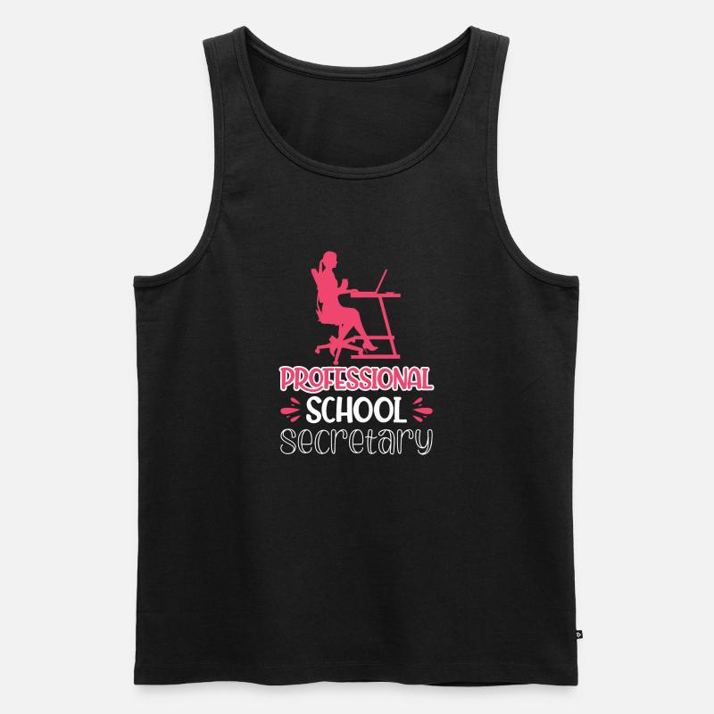 Sekretärin der Berufsschule - Männer Premium Bio Tank Top - Schwarz