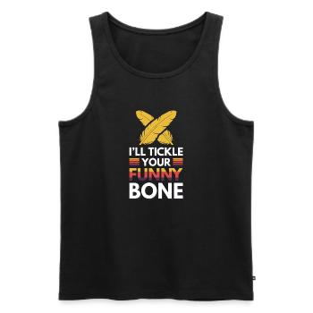 Ich kitzele deinen lustigen Knochen - Männer Premium Bio Tank Top - Schwarz - Vorne - AI Model Male 178 light (178cm)