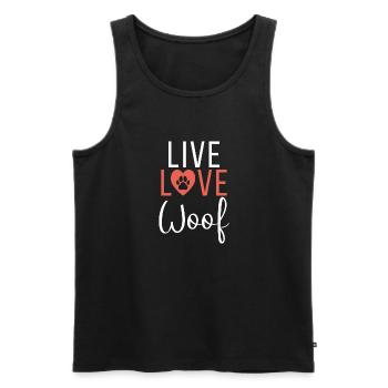 Dog Owner Gift Dog Lover - Men's Premium Organic Tank Top - black - Front - Michal (187cm)