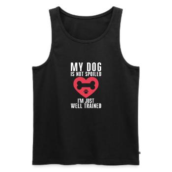 Dog Owner Gift Dog Lover - Men's Premium Organic Tank Top - black - Front - Michal (187cm)