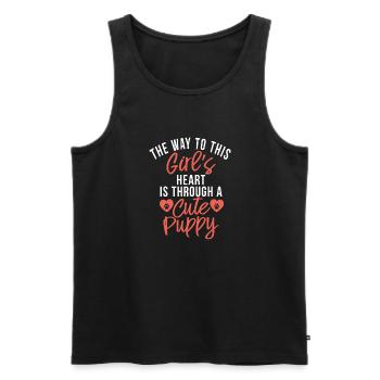Dog Owner Gift Dog Lover - Men's Premium Organic Tank Top - black - Front - Michal (187cm)