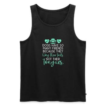 Dog Owner Gift Dog Lover - Men's Premium Organic Tank Top - black - Front - Michal (187cm)