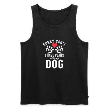 Dog Owner Gift Dog Lover - Men's Premium Organic Tank Top - black - Front - Michal (187cm)
