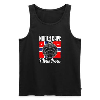 Nordkap/ North Cape team Conception aller-retour - Débardeur bio Premium Homme - noir - Devant - Michal (187cm)