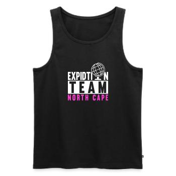 North Cape team tour design - Men's Premium Organic Tank Top - black - Front - AI Model Male 178 light (178cm)