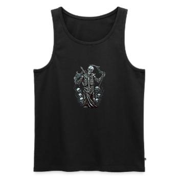 Böse Untote - Tod Okkult Goth Skelett - Männer Premium Bio Tank Top - Schwarz - Vorne - Michal (187cm)