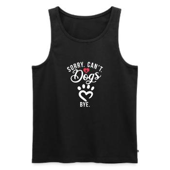 Dog Owner Gift Dog Lover - Men's Premium Organic Tank Top - black - Front - Michal (187cm)
