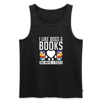 Dog Owner Gift Dog Lover - Men's Premium Organic Tank Top - black - Front - Michal (187cm)