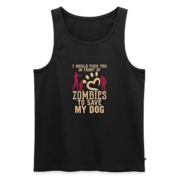 Dog Owner Gift Dog Lover - Men's Premium Organic Tank Top - black - Front - Michal (187cm)