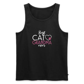 Gift Cat Owner Cat Gift - Men's Premium Organic Tank Top - black - Front - Michal (187cm)