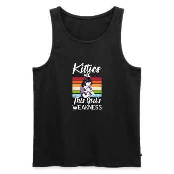 Gift Cat Owner Cat Gift - Men's Premium Organic Tank Top - black - Front - Michal (187cm)