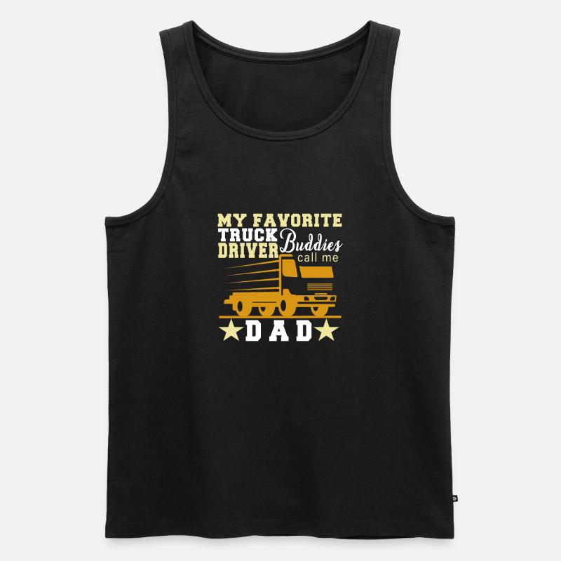 Lastwagenfahrer Spruch & Trucker - Männer Premium Bio Tank Top - Schwarz