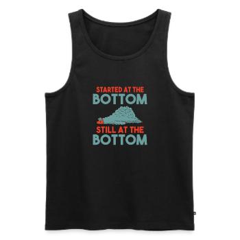 Llama Gift Llama Lover Gift - Men's Premium Organic Tank Top - black - Front - Michal (187cm)
