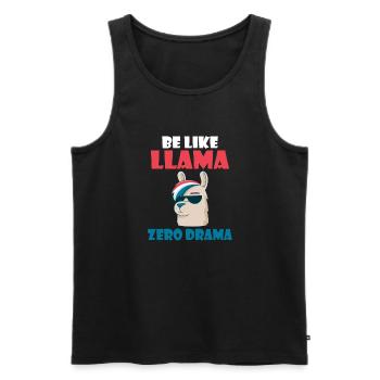 Llama Gift Llama Lover Gift - Men's Premium Organic Tank Top - black - Front - Michal (187cm)