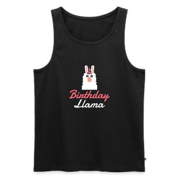 Llama Gift Llama Lover Gift - Men's Premium Organic Tank Top - black - Front - Michal (187cm)