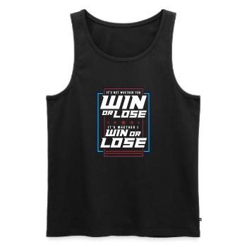 Win Or Loose Inspiration Growth Mindset - Men's Premium Organic Tank Top - black - Front - AI Model Male 178 light (178cm)