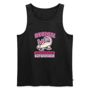 Axolotl endangered but adorable 2 - Men's Premium Organic Tank Top - black - Front - Michal (187cm)