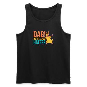 Llama Gift Llama Lover Gift - Men's Premium Organic Tank Top - black - Front - Michal (187cm)