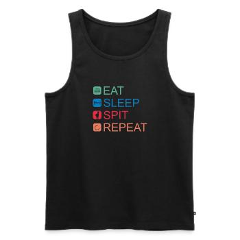 Llama Gift Llama Lover Gift - Men's Premium Organic Tank Top - black - Front - Michal (187cm)