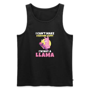 Lama Geschenk Lama Liebhaber Geschenk - Männer Premium Bio Tank Top - Schwarz - Vorne - Michal (187cm)