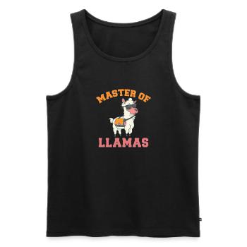 Lama Geschenk Lama Liebhaber Geschenk - Männer Premium Bio Tank Top - Schwarz - Vorne - AI Model Male 178 light (178cm)