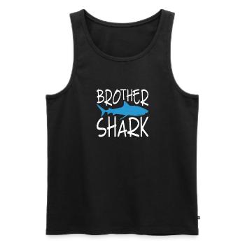 Hai Geschenk Hai Liebhaber - Männer Premium Bio Tank Top - Schwarz - Vorne - Michal (187cm)