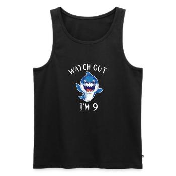 Hai Geschenk Hai Liebhaber - Männer Premium Bio Tank Top - Schwarz - Vorne - Michal (187cm)