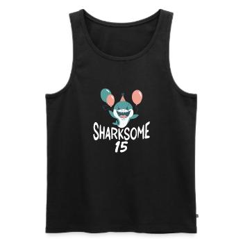 Shark Gift Shark Lover - Men's Premium Organic Tank Top - black - Front - AI Model Male 178 light (178cm)