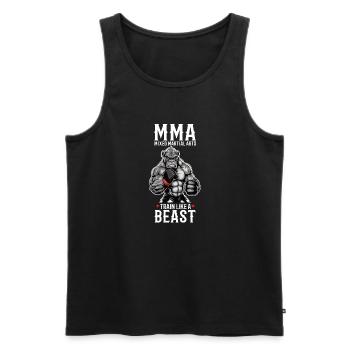 MMA Gorilla - Käfigkämpfer Freies Kämpfen - Männer Premium Bio Tank Top - Schwarz - Vorne - AI Model Male 178 light (178cm)